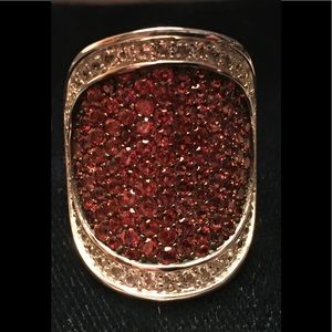 Genuine 9.54ctw ruby and diamond ring